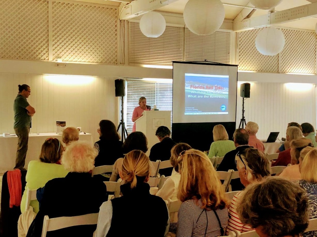presentation on red tide at the Gasparilla Inn Beach Club