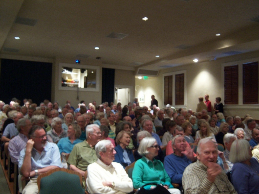 audience in the Boca Grande Community Center auditorium